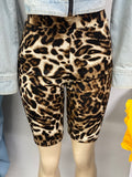 Leopard biker shorts