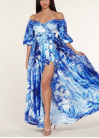 Blue forest dress